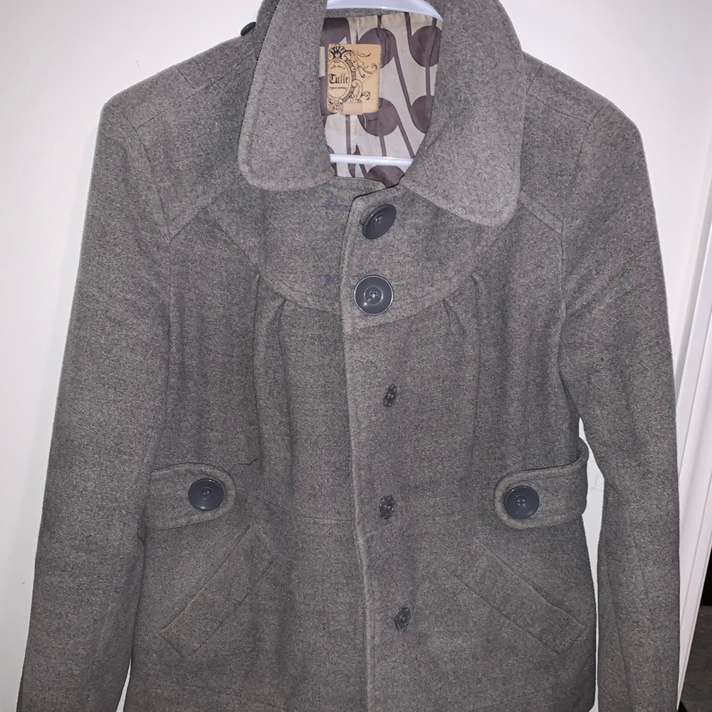 Gray pea coat